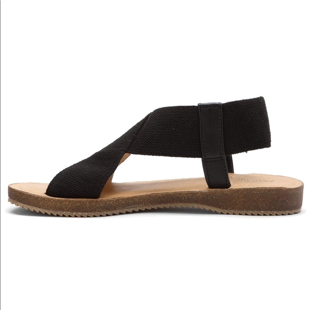 Wide Fit Black Crisscross Fabric Slingback Sandal - Picture 6 of 7